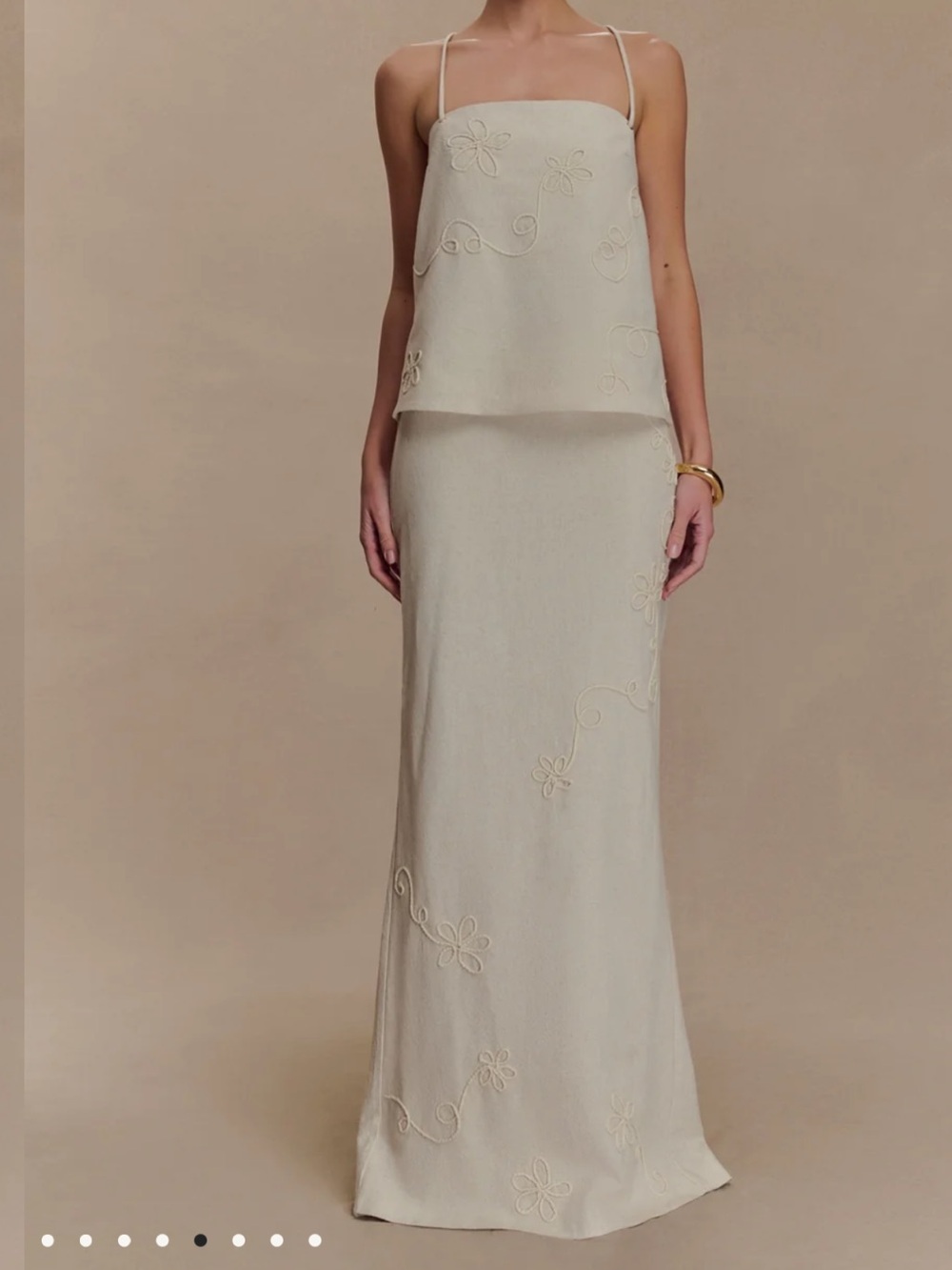 Linen Skirt and Top Set